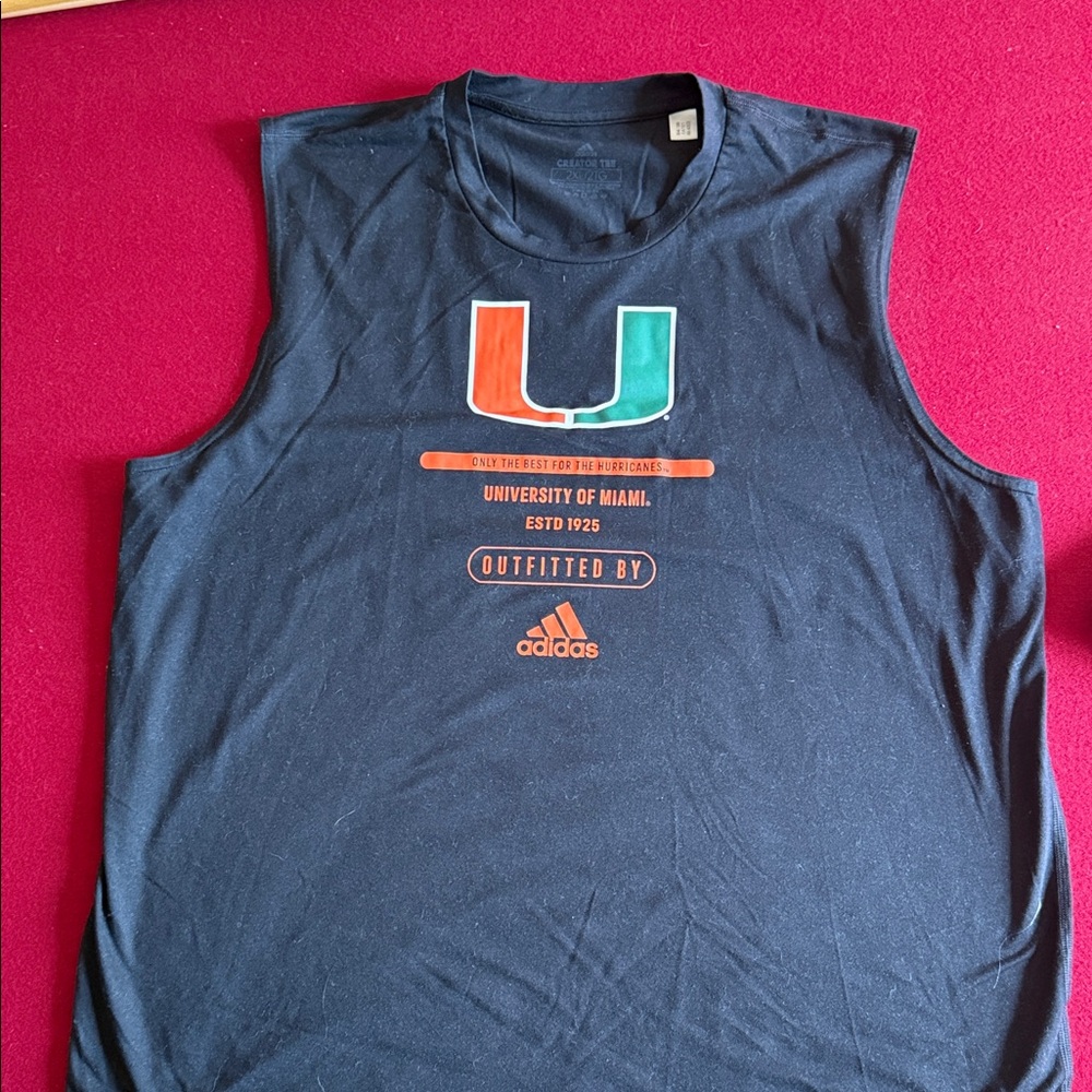 Adidas Black Miami U Sleeveless Tee XXL